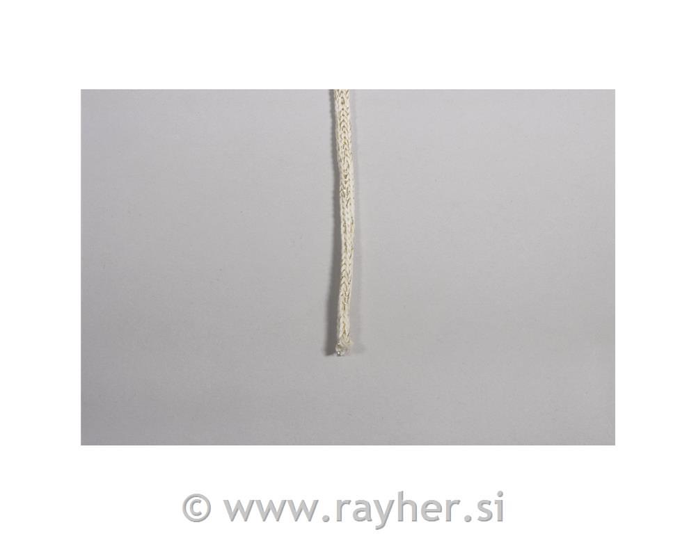 Vrvica jarn z zlato nitjo, 4mm, krem, 58m, 250g