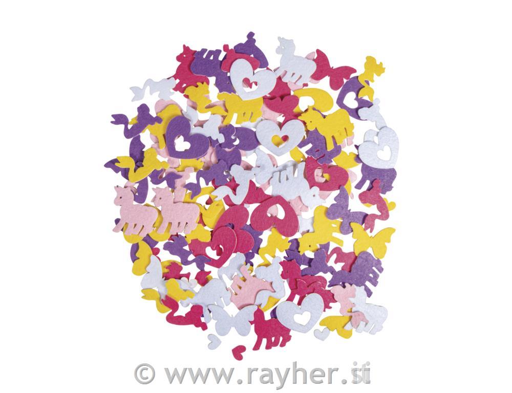 Dekorativne oblike iz filca, Fairytale, samolepilni, set 120