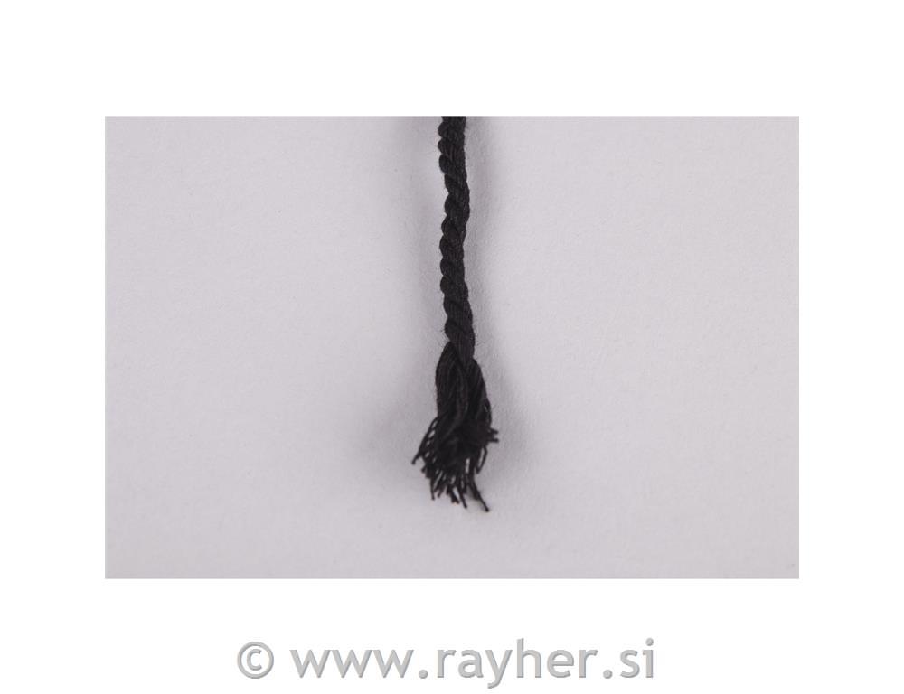Vrvica jarn, 3,7mm, črna, 70m