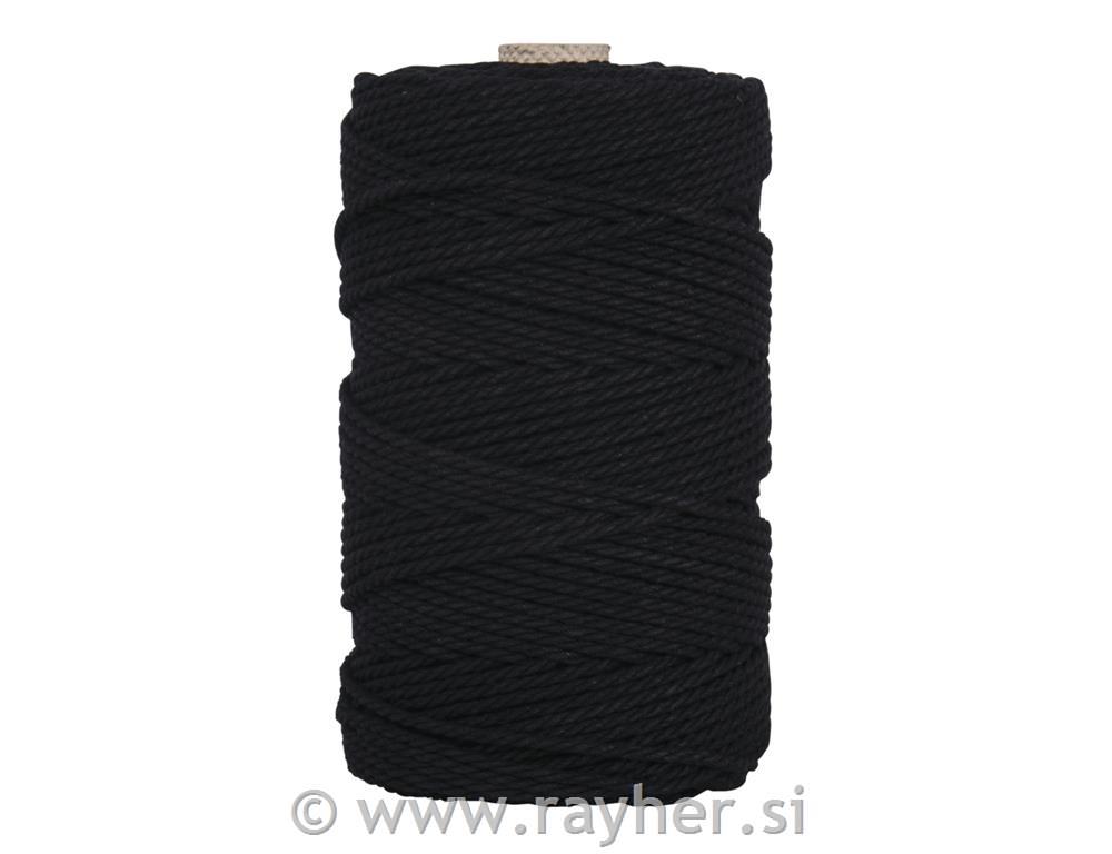 Vrvica jarn, 3,7mm, črna, 141m