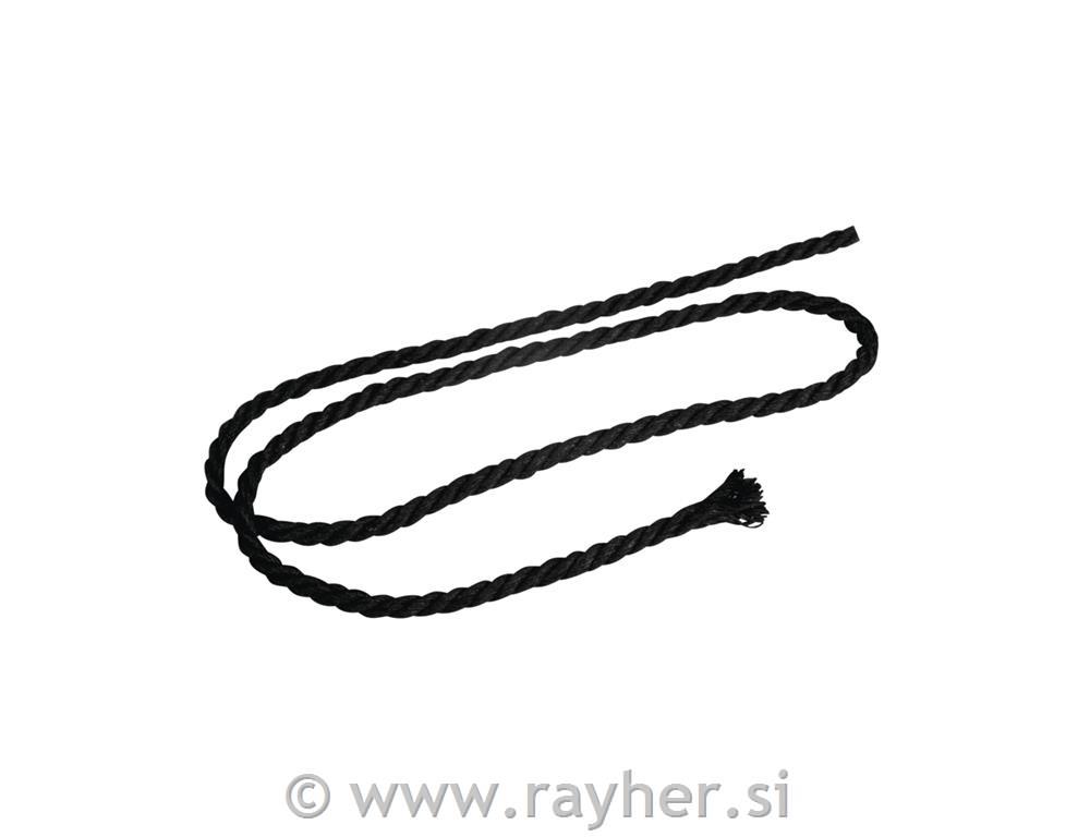 Vrvica jarn, 3,7mm, črna, 141m