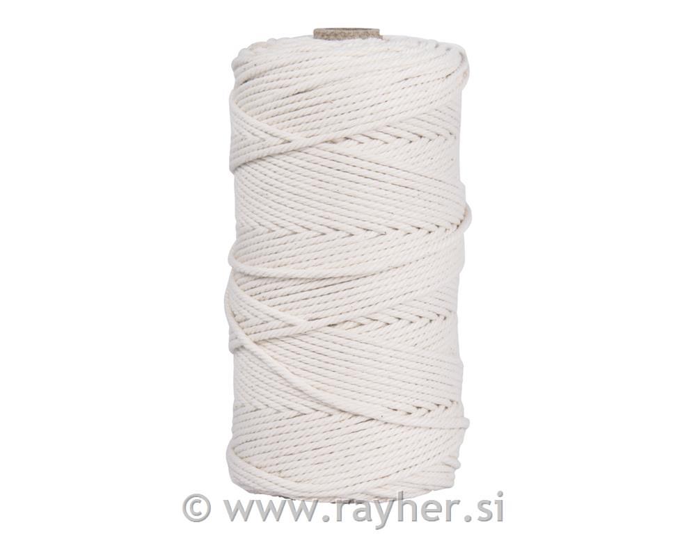 Vrvica jarn, 3,7mm, bela, 141m