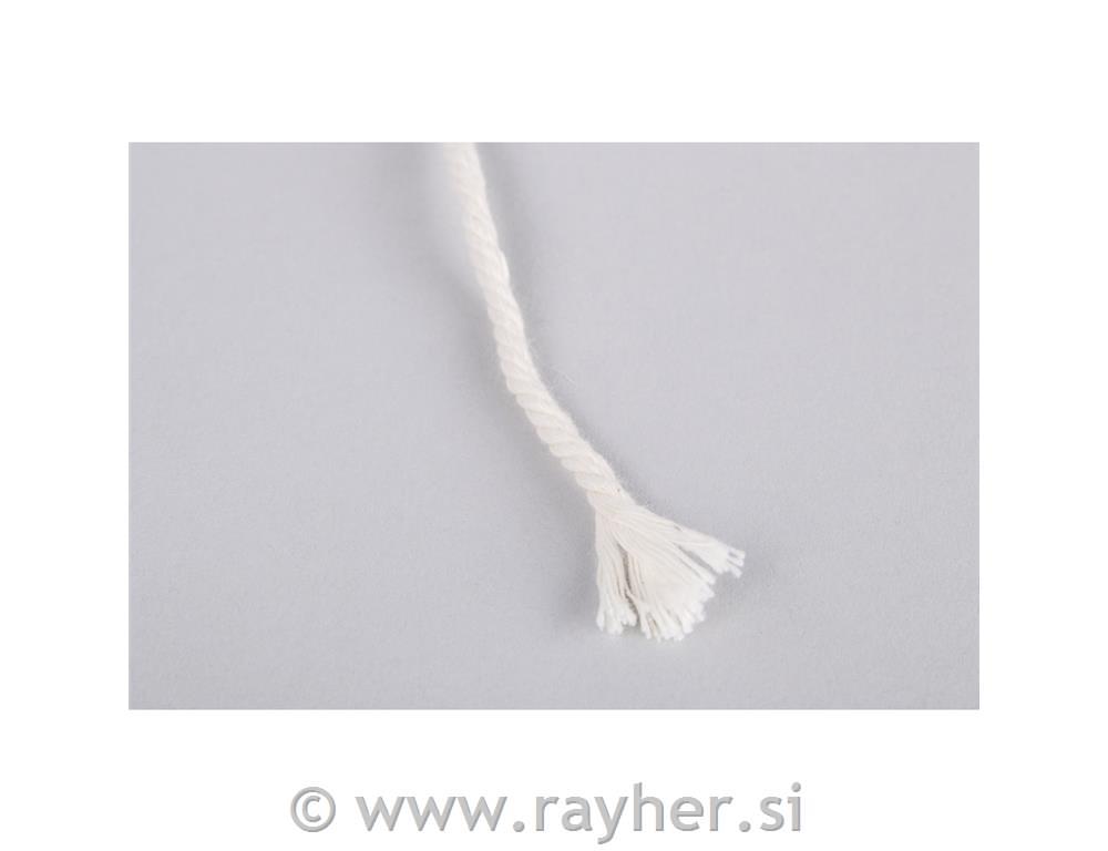 Vrvica jarn, 3,7mm, bela, 141m