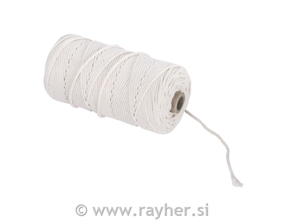 Vrvica jarn, 3,7mm, bela, 141m