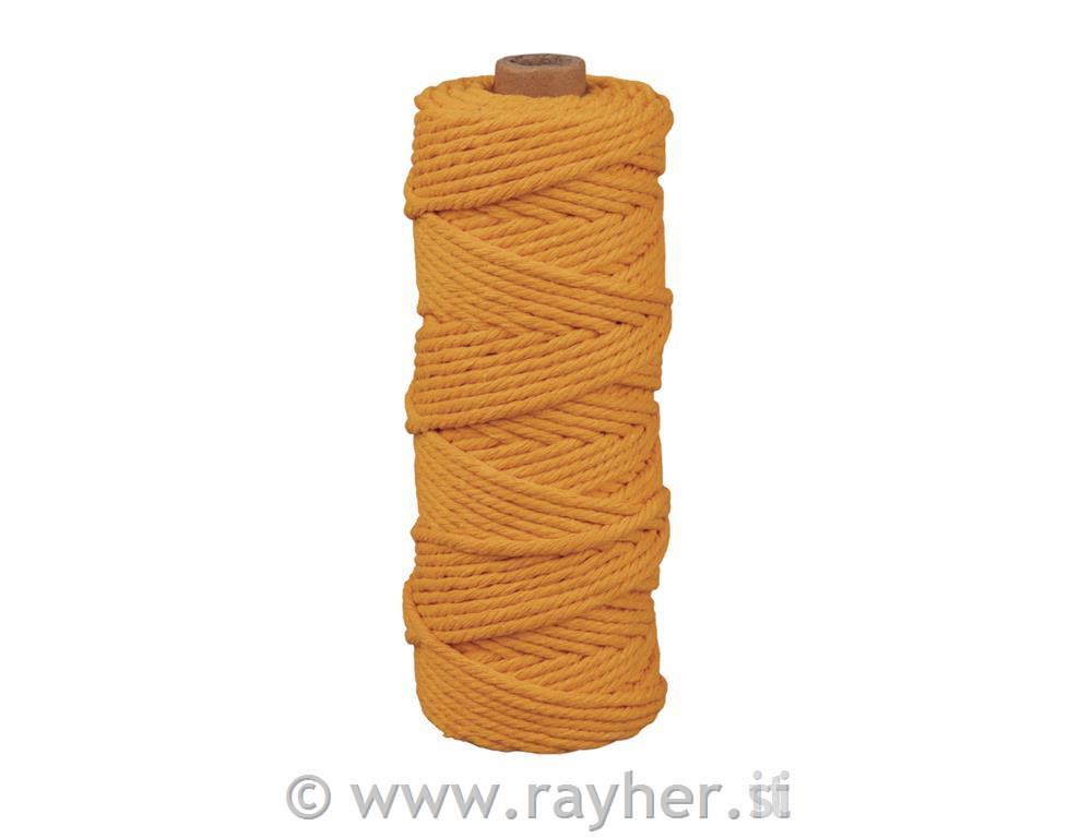 Vrvica makrame, rumena, 3 mm, 70 m