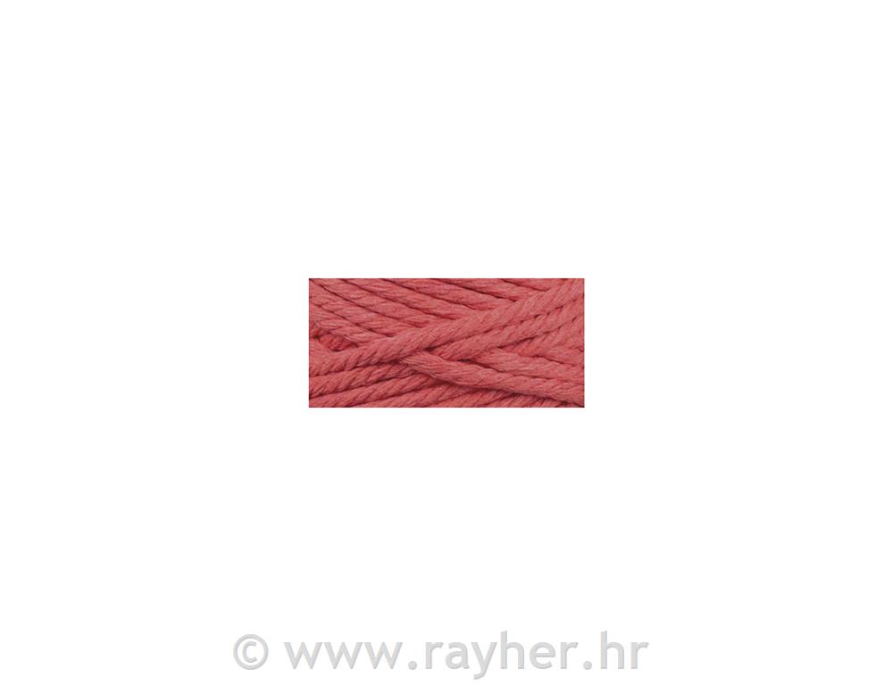 Vrvica makrame, koralno rdeča, 3 mm, 70 m