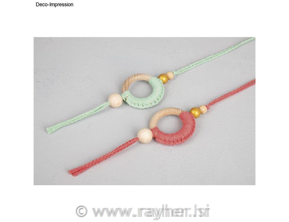 Vrvica makrame, koralno rdeča, 3 mm, 70 m