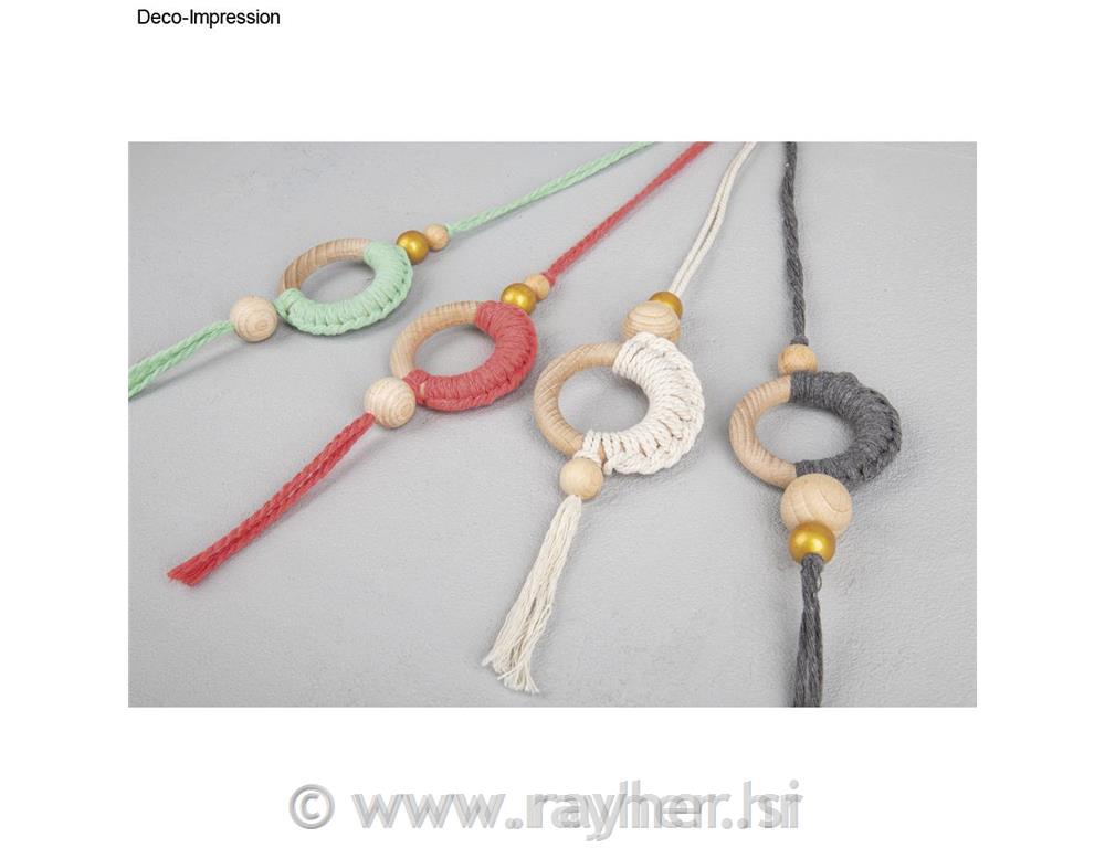 Vrvica makrame, koralno rdeča, 3 mm, 70 m