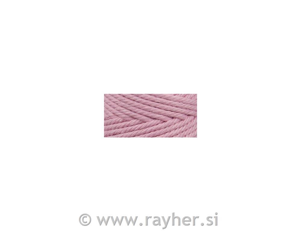 Macrame yarn, pastel pink, 3 mm, 70 m