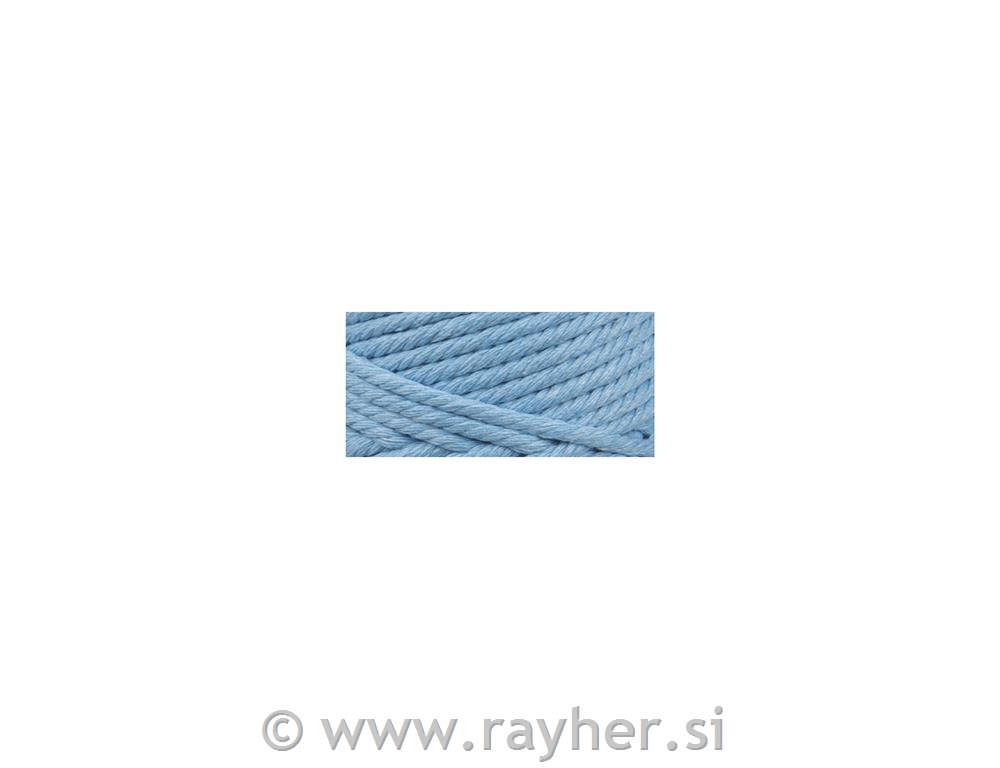 Vrvica makrame, nebesno modra, 3 mm, 70 m