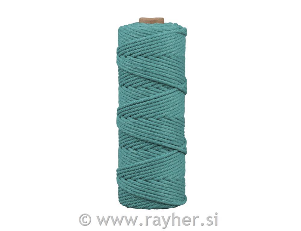 Macrame yarn, petrol, 3 mm, 70 m