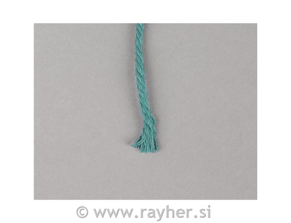 Macrame yarn, petrol, 3 mm, 70 m
