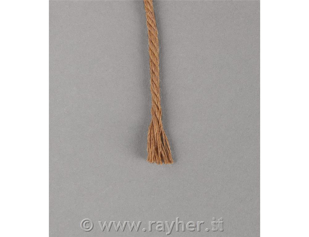 Vrvica makrame, lešnikovo rjava, 3 mm, 70 m