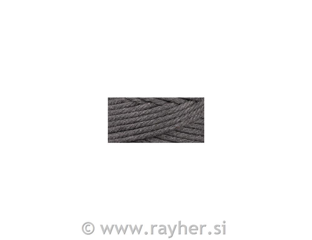 Macrame yarn, grey, 3 mm, 70 m