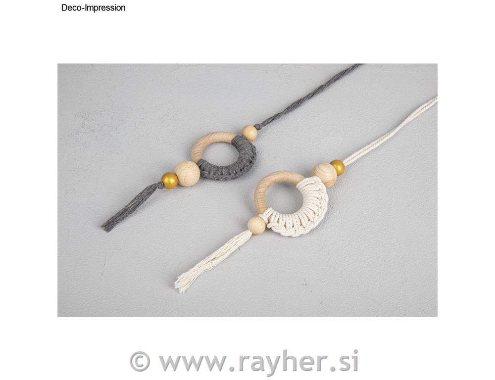 Macrame yarn, grey, 3 mm, 70 m