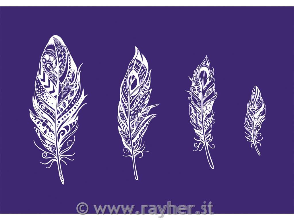 Šablona Perje A5 + lopatica za barvo