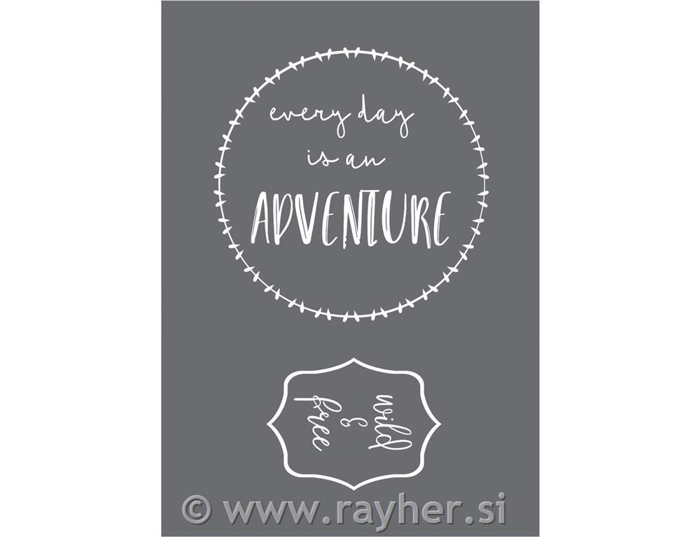 Šablona Adventure A5 + lopatica za nanos barve