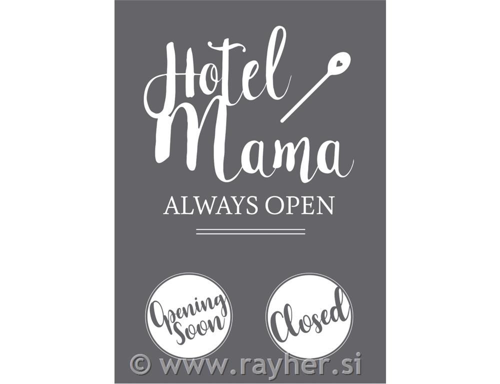 Šablona, Hotel Mama, A4, 1 šablona in nož za glajenje