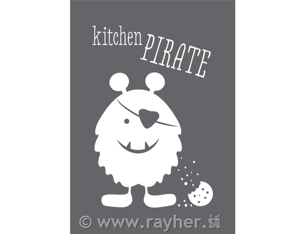 Šablona, Pirat, A5, 1 šablona in nož za glajenje