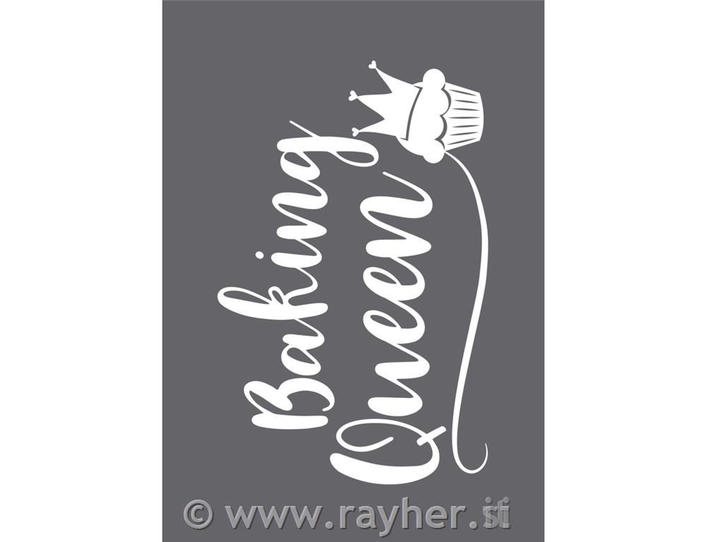 Šablona, Kraljica peke, A5, 1 šablona in nož za glajenje