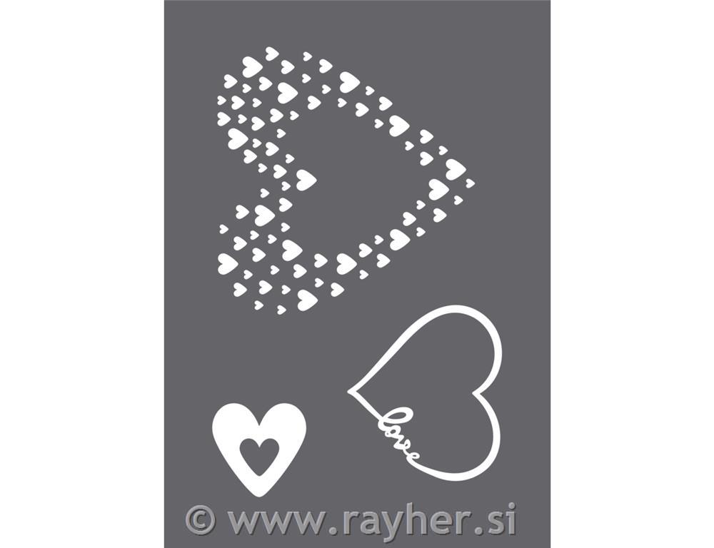 Šablona Love A5, + 1 nož za glajenje