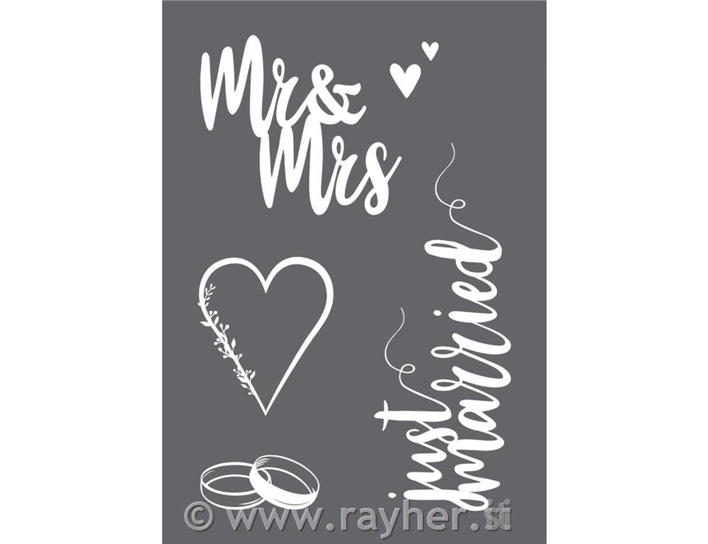 Šablona Poroka A4, + 1 nož za glajenje