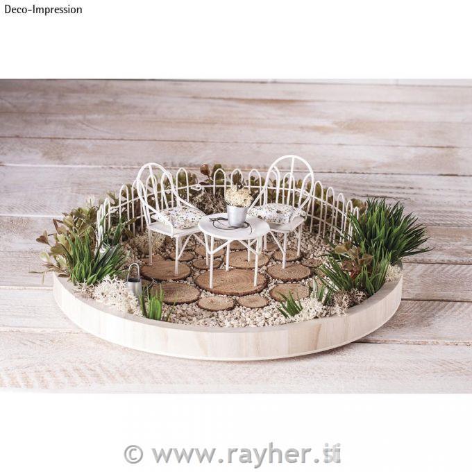 Ograja, kovinska, bela, 26x4x0.5cm