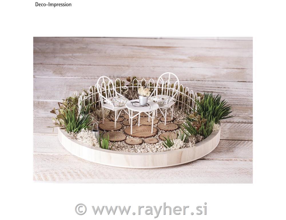 Garden sitting set, 3-part, white, 2 chairs+1 table, tab-bag 1Set