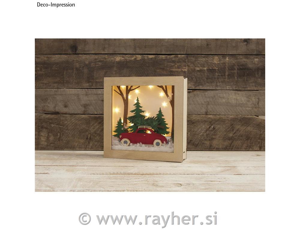 Wood.build.kit 3D mot.fram.,car,FSC 100%, 30x30x6.6cm, 14-part, 1set