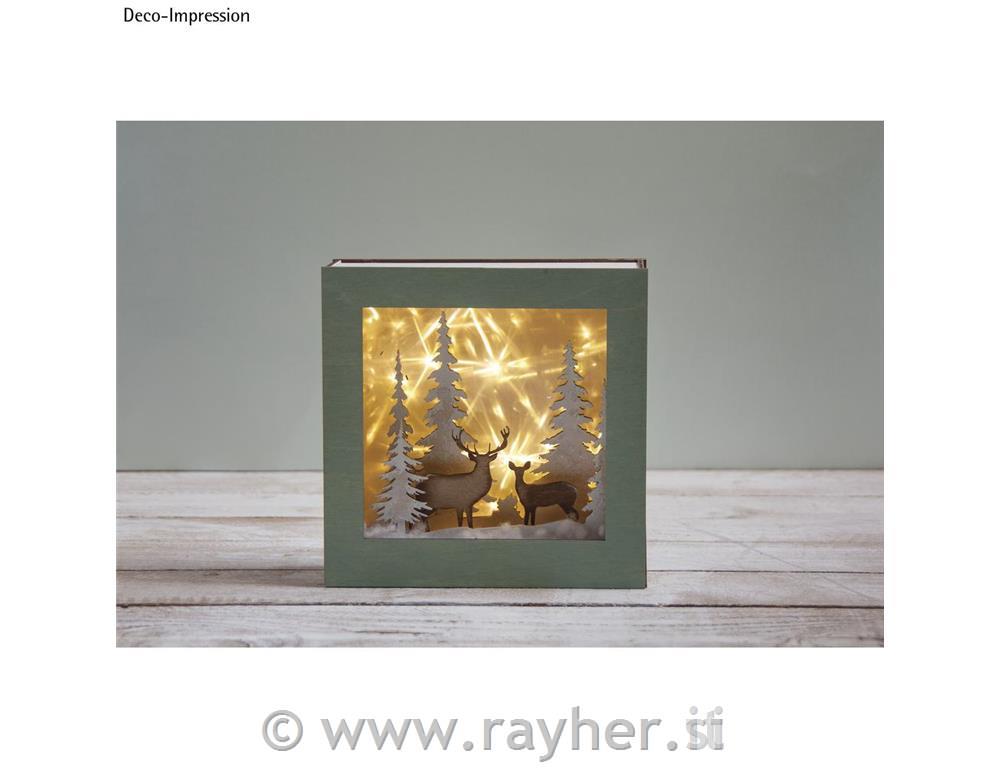 Lesena sestavljanka v okvirju 3D, Zima v gozdu