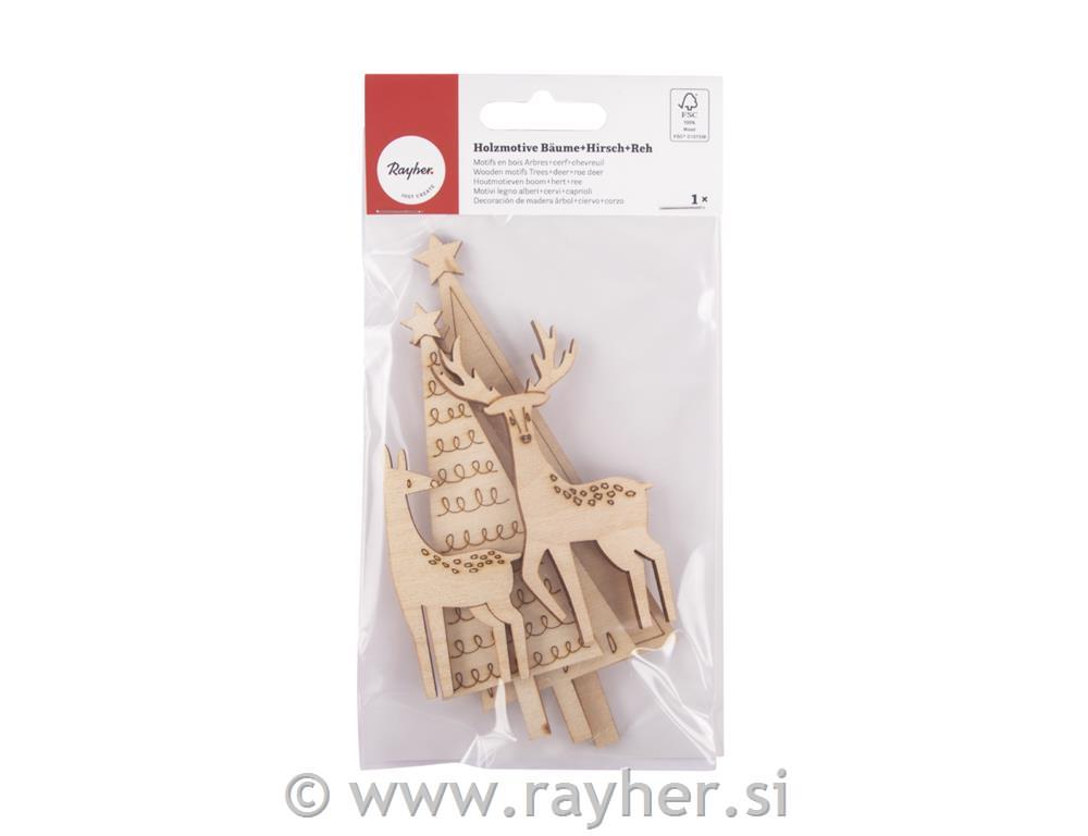 Leseni okraski, Zimski motivi, set 5