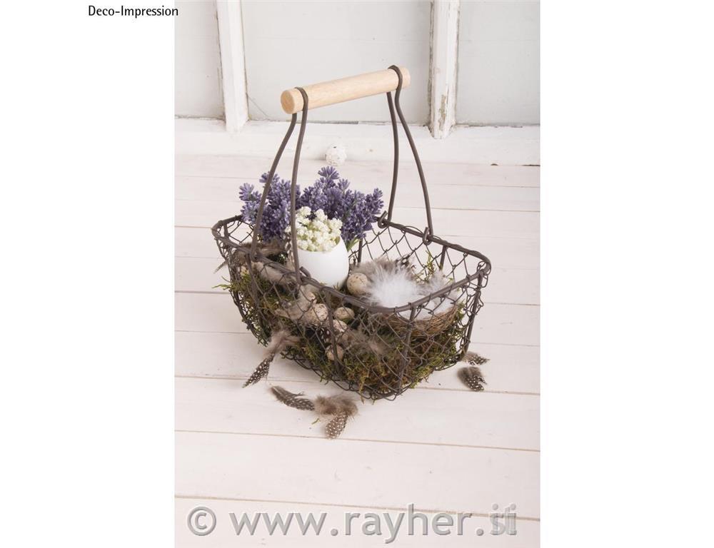 Kovinski košarici, 15x10x16,5cm + 20x12x22cm, set 2