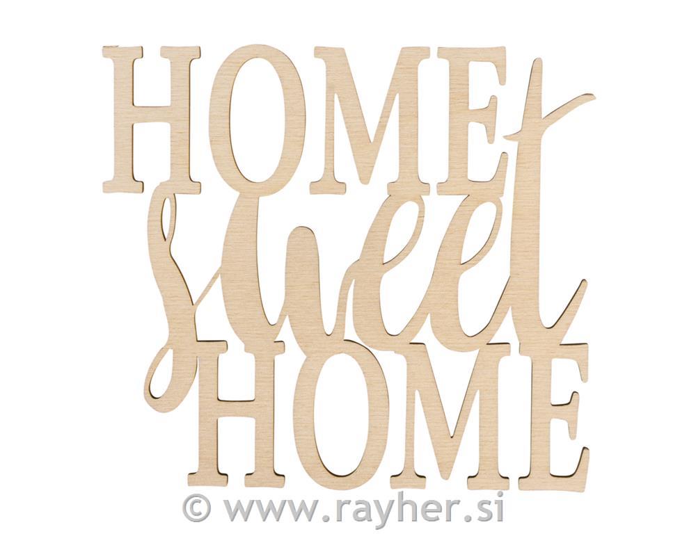Lesen napis "Home sweet Home" 18x16.2x0.4cm