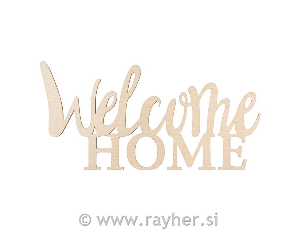 Lesen napis "Welcome home" 24.5x11.6x0.4cm