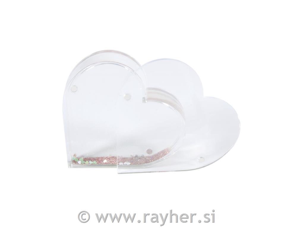 Okvir za sliko z magnetom,9,4x2,4x9,4cm, efekt snežne krogle