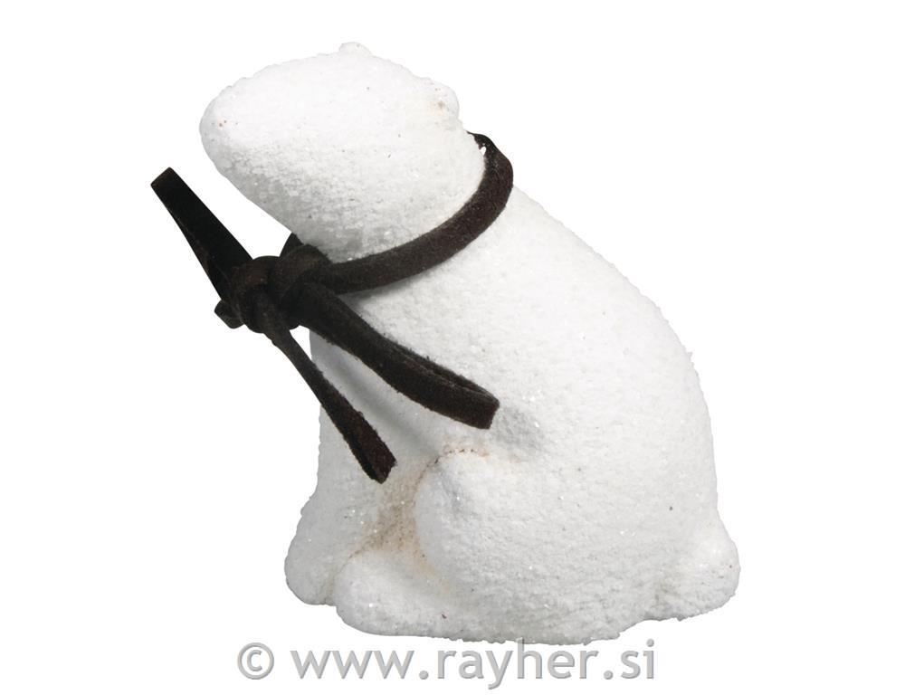 Ceramic polar bear5x3.5x6.5cmwhite