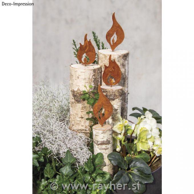 Metal flames to insert5x13cm, 2 designs, tab-bag 2pcscopper