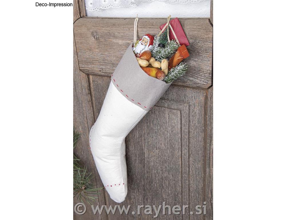 Felt Santa's stocking22x41cm