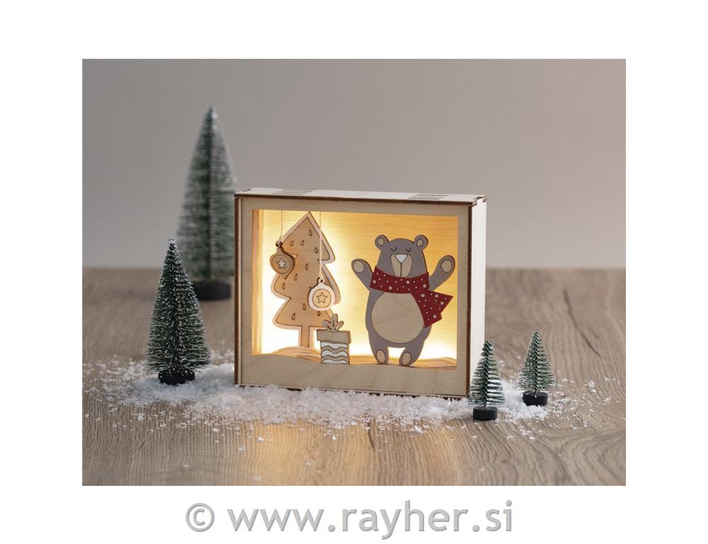 Wood.build.kit 3D Xmas Bear 12 pieces