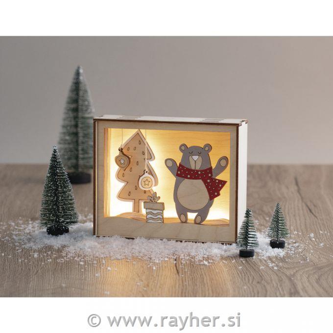 Wood.build.kit 3D Xmas Bear 12 pieces