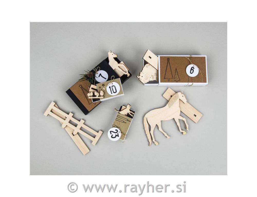 Lesena sestavljanka, Hlev in živali, 45- delna