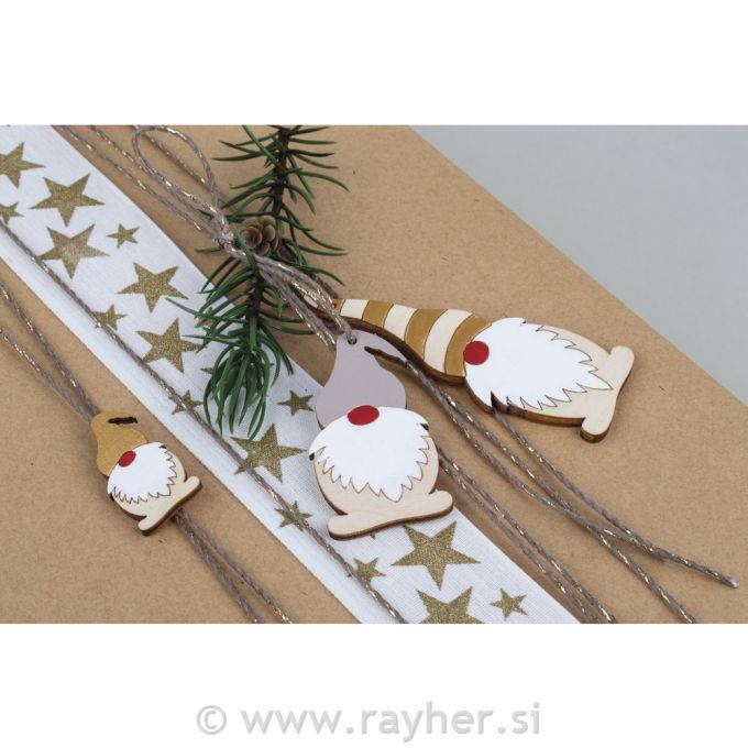 Leseni okraski Škratje 2,5-9 cm set 7