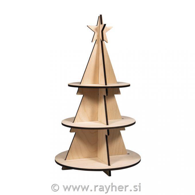 Lesena smrečica stojalo 45 cm