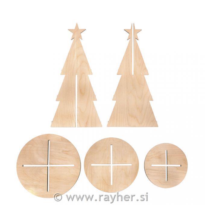 Lesena smrečica stojalo 45 cm