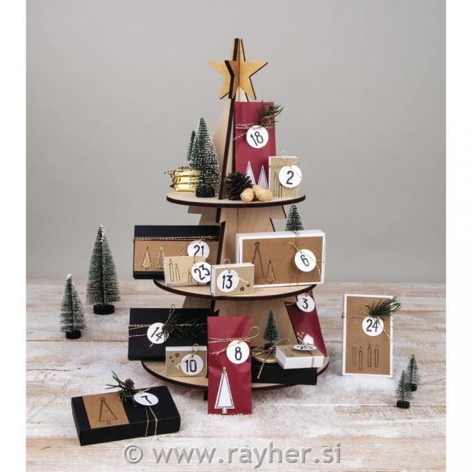 Lesena smrečica stojalo 45 cm