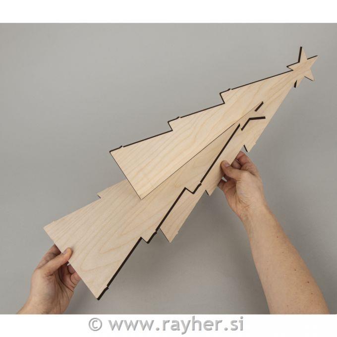 Lesena smrečica stojalo 45 cm