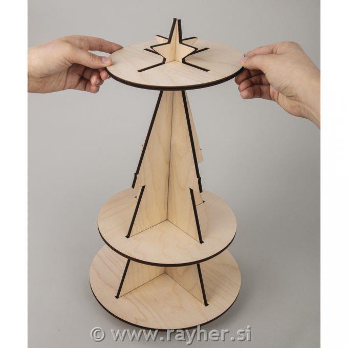 Lesena smrečica stojalo 45 cm