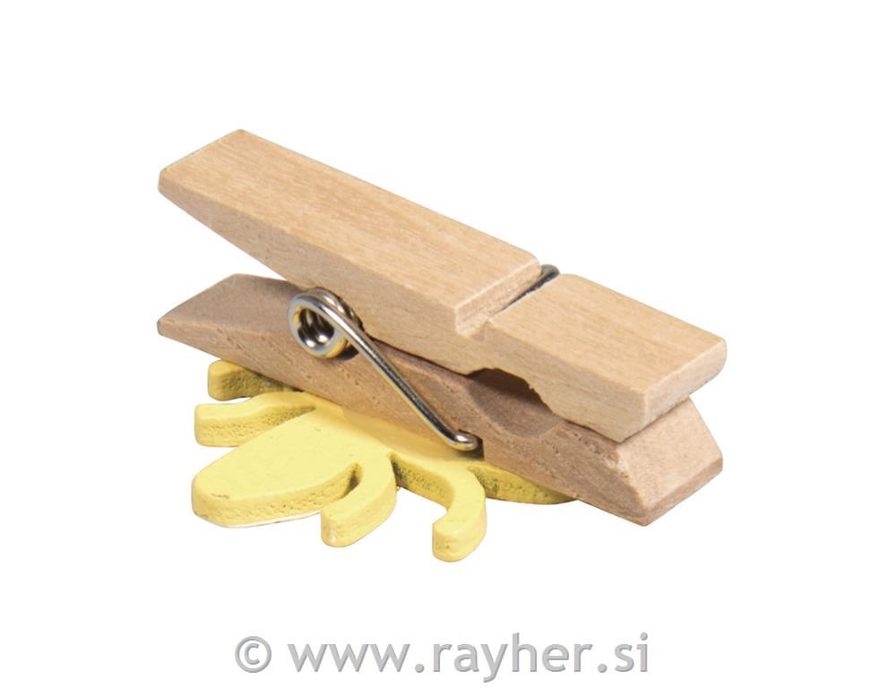Wood clothes pegs Bees, coloured, 2.5x3.