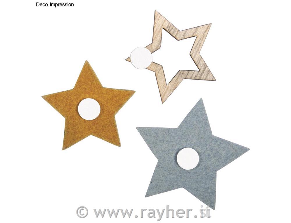 Leseni okraski Zvezde 14 kosov