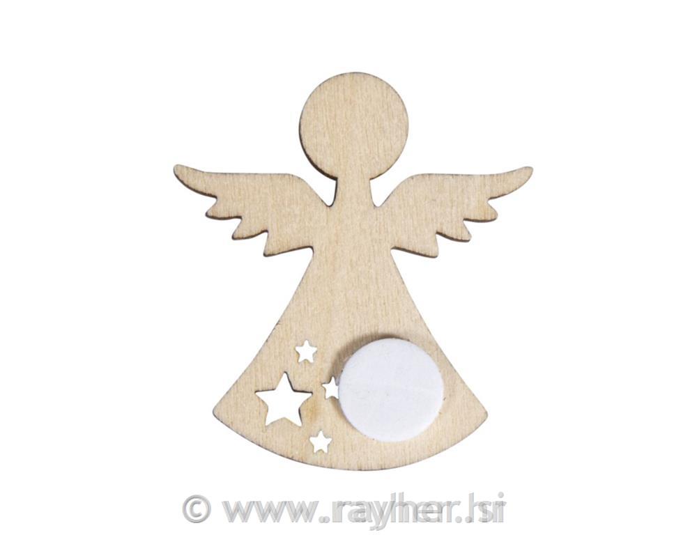 Wood.plug-in Chalet, FSCMixCred, 7.5cm o5-part, tab-bag 1setnatural